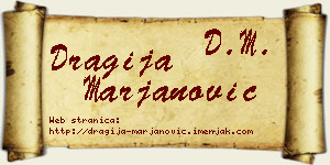 Dragija Marjanović vizit kartica